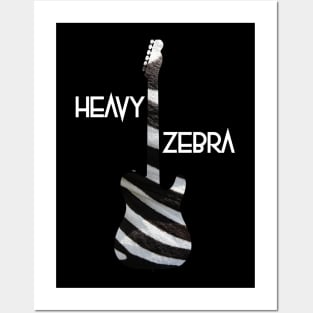 Heavy Zebra Guitar Posters and Art